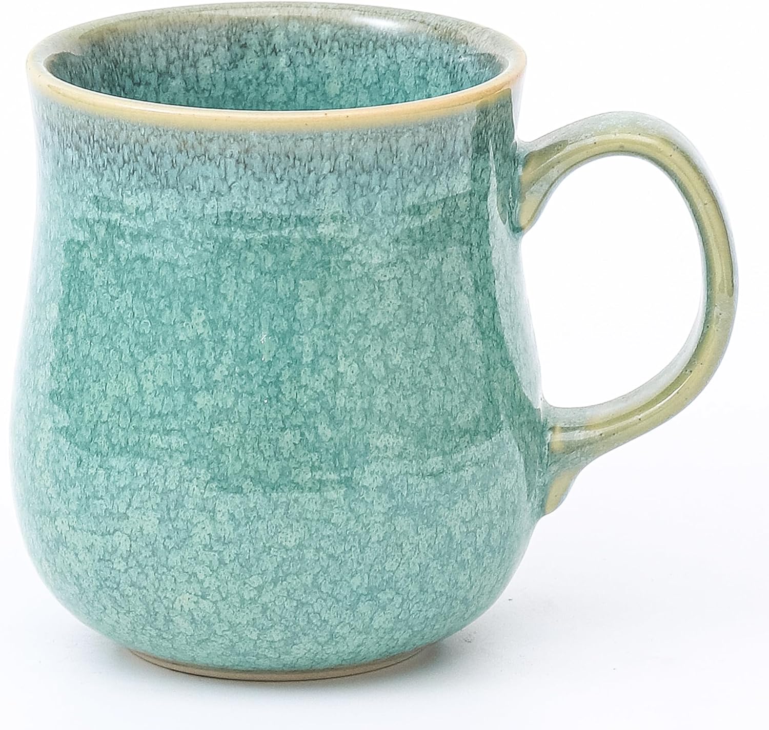 Handcrafted Green Glaze Ceramic Mug